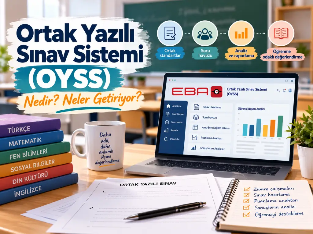 Ortak Yazılı Sınav Sistemi OYSS, sınav hazırlama ve öğrenci başarı analizi